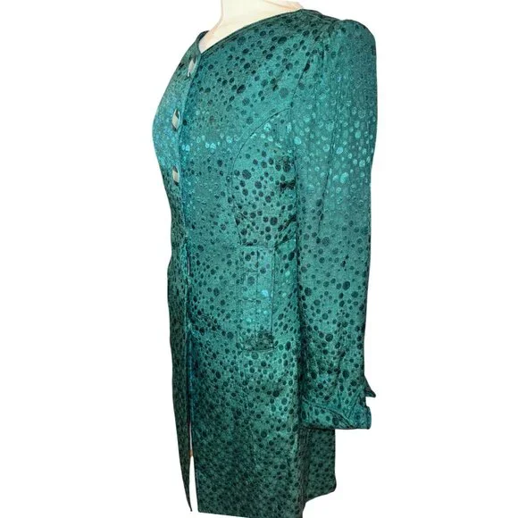 Tulle Womens Green Polka Dot Dress S - Picture 6 of 11